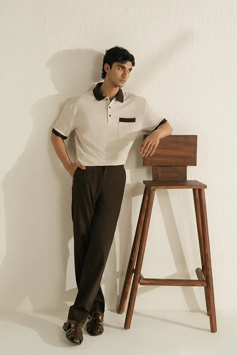OFF WHITE POLO SHIRT