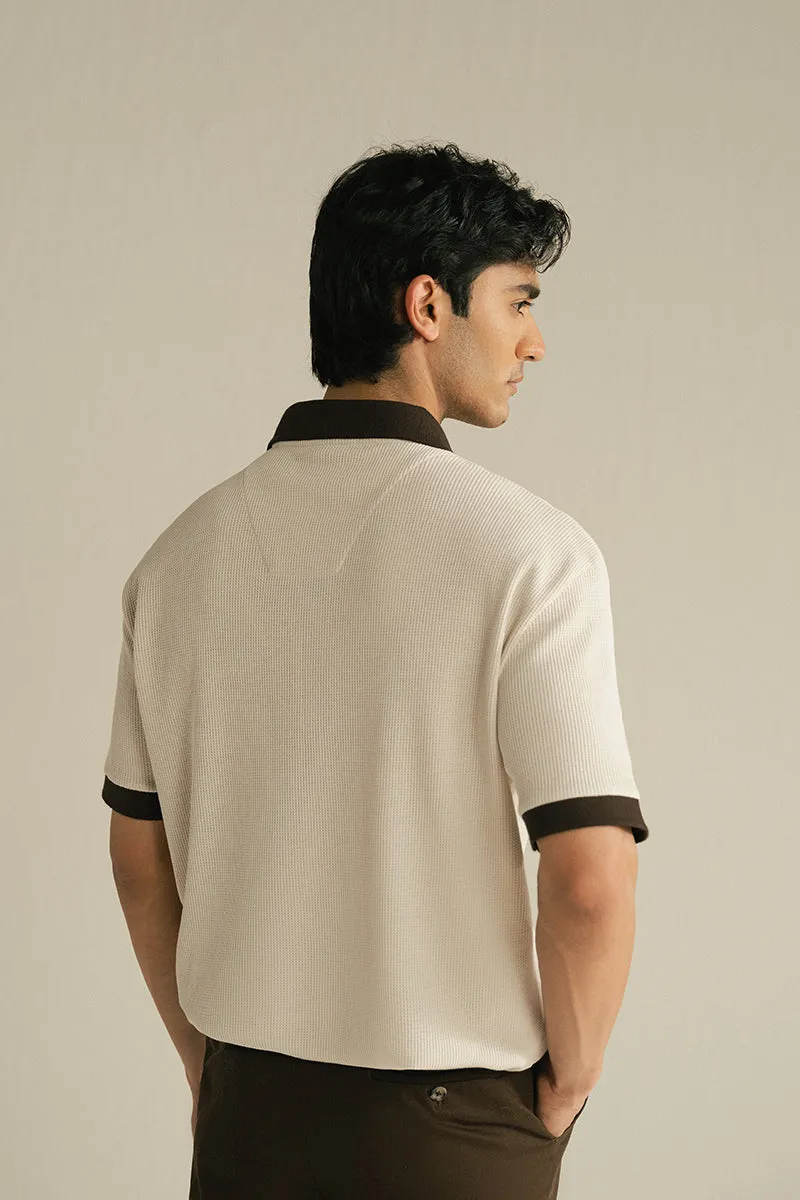 OFF WHITE POLO SHIRT