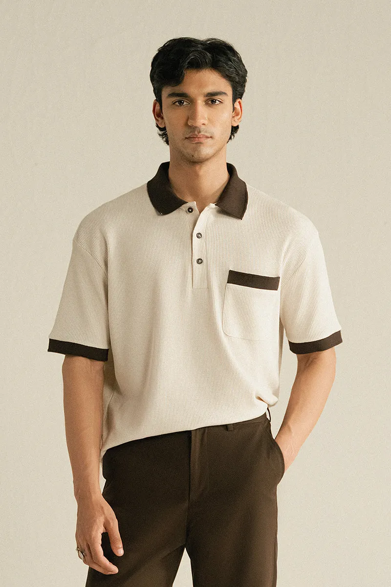 OFF WHITE POLO SHIRT