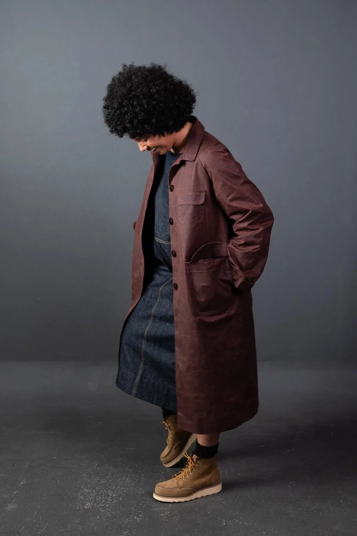 Oilskin - Conker. 1/4 Metre. NZ$18.25