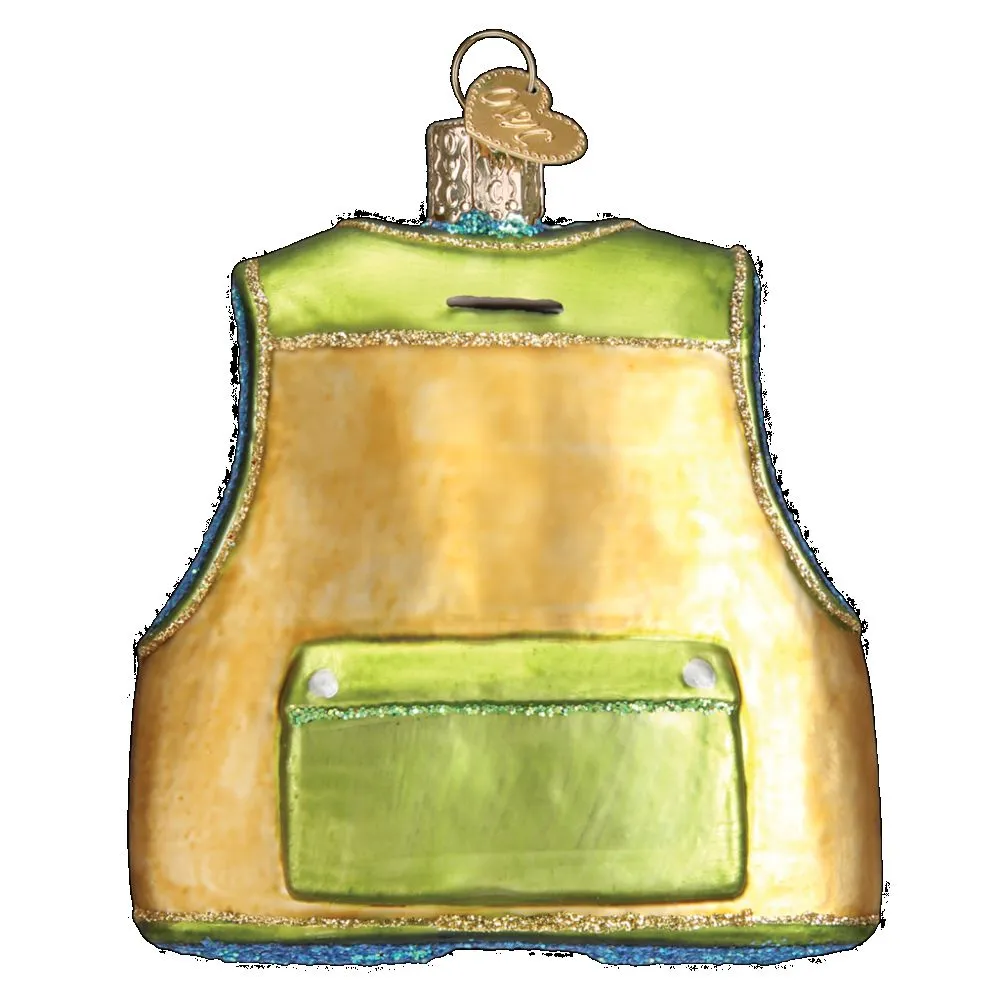Old World Christmas Fishing Vest Ornament
