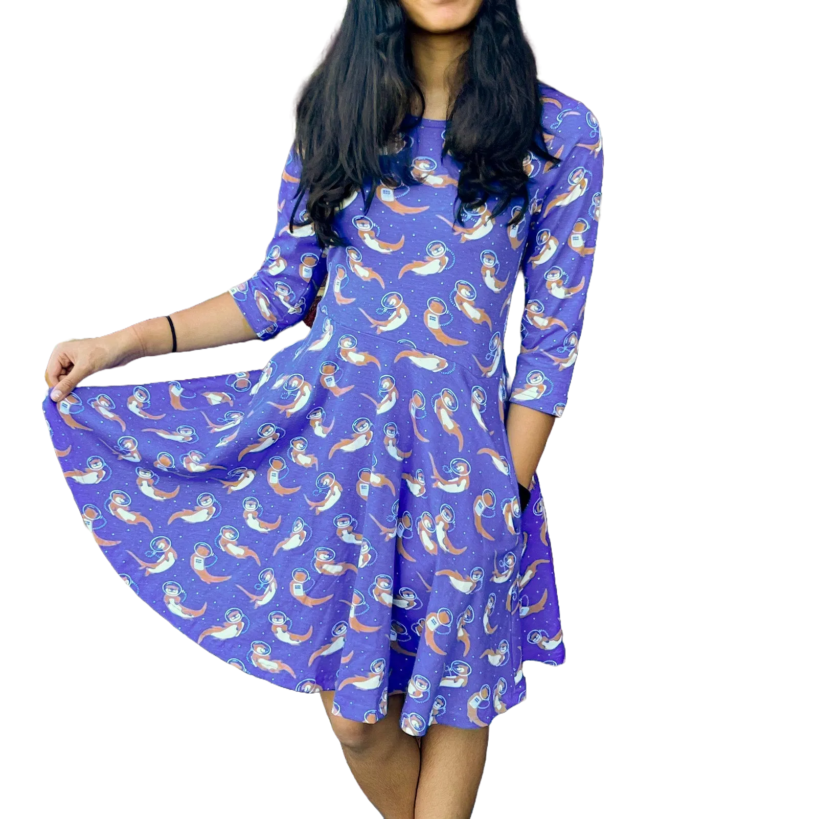 Otters in Space Kids Twirl Dress [FINAL SALE]