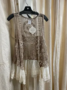 Pearl Crochet Vest by Paisley Vine