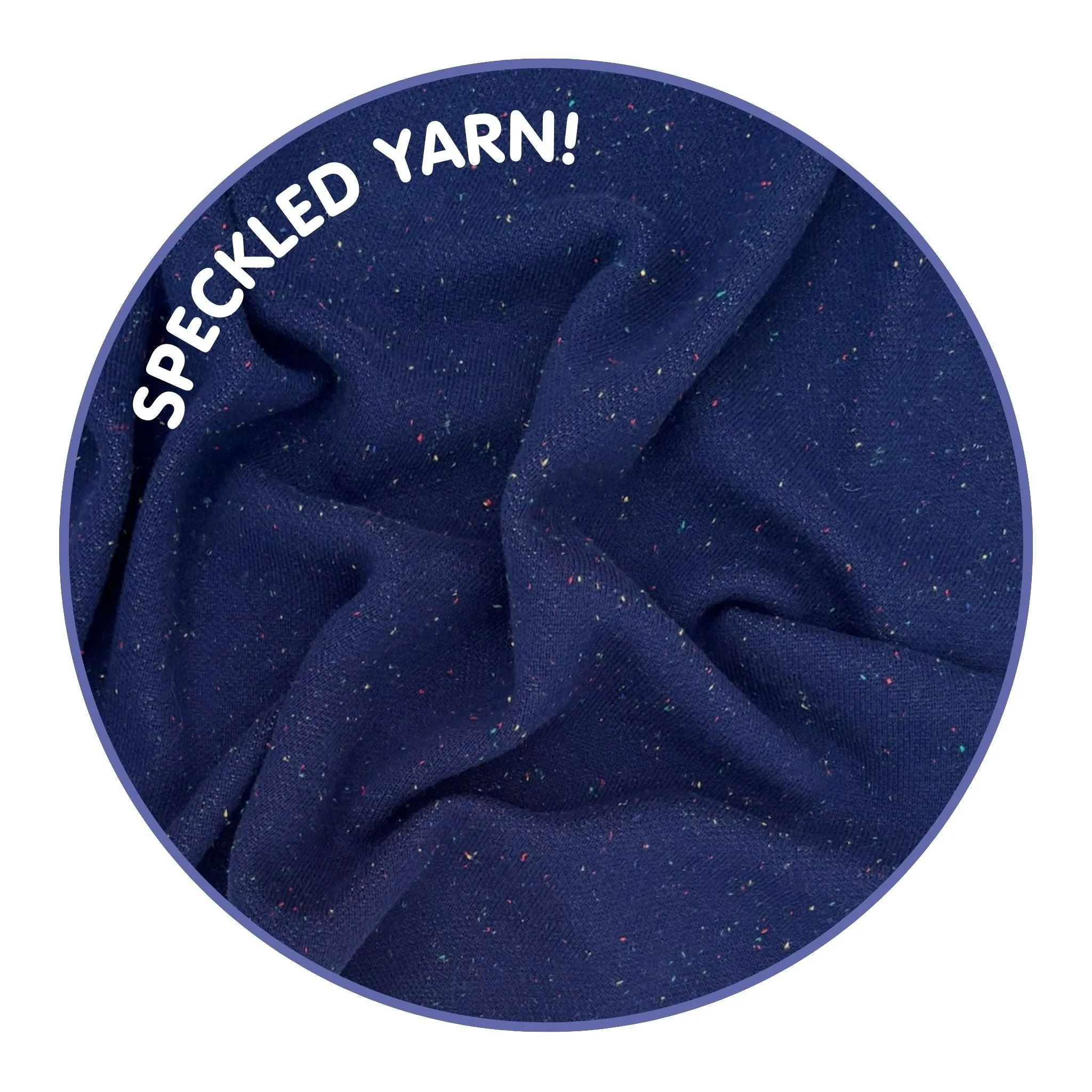 Personalized Blanket for Babies and Kids (Navy Confetti)