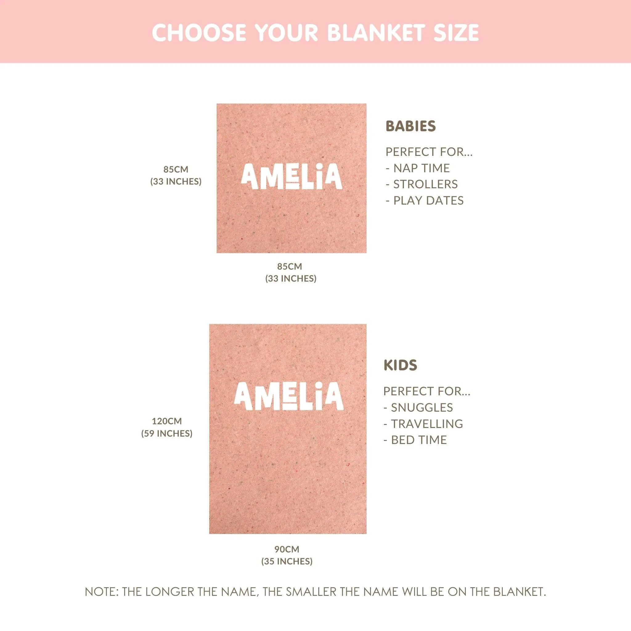 Personalized Blanket for Babies and Kids (Pink Confetti)