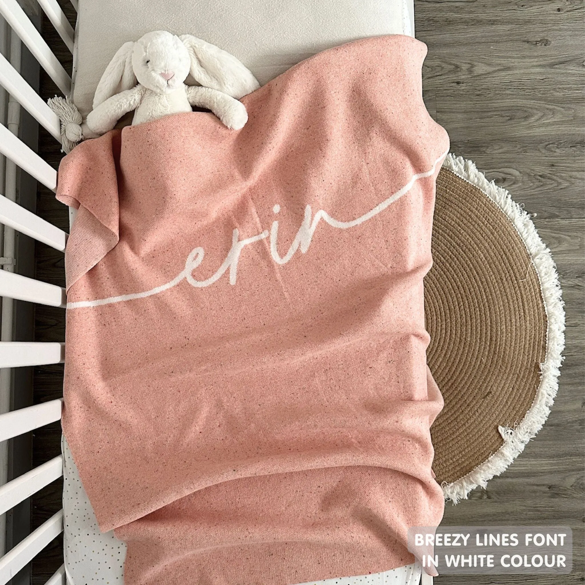 Personalized Blanket for Babies and Kids (Pink Confetti)