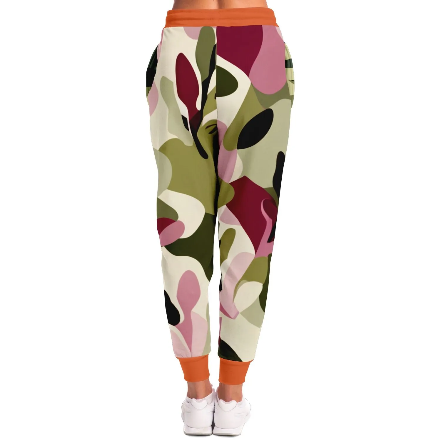 Pink Tulip Abstract Eco-Poly Camo Unisex Joggers