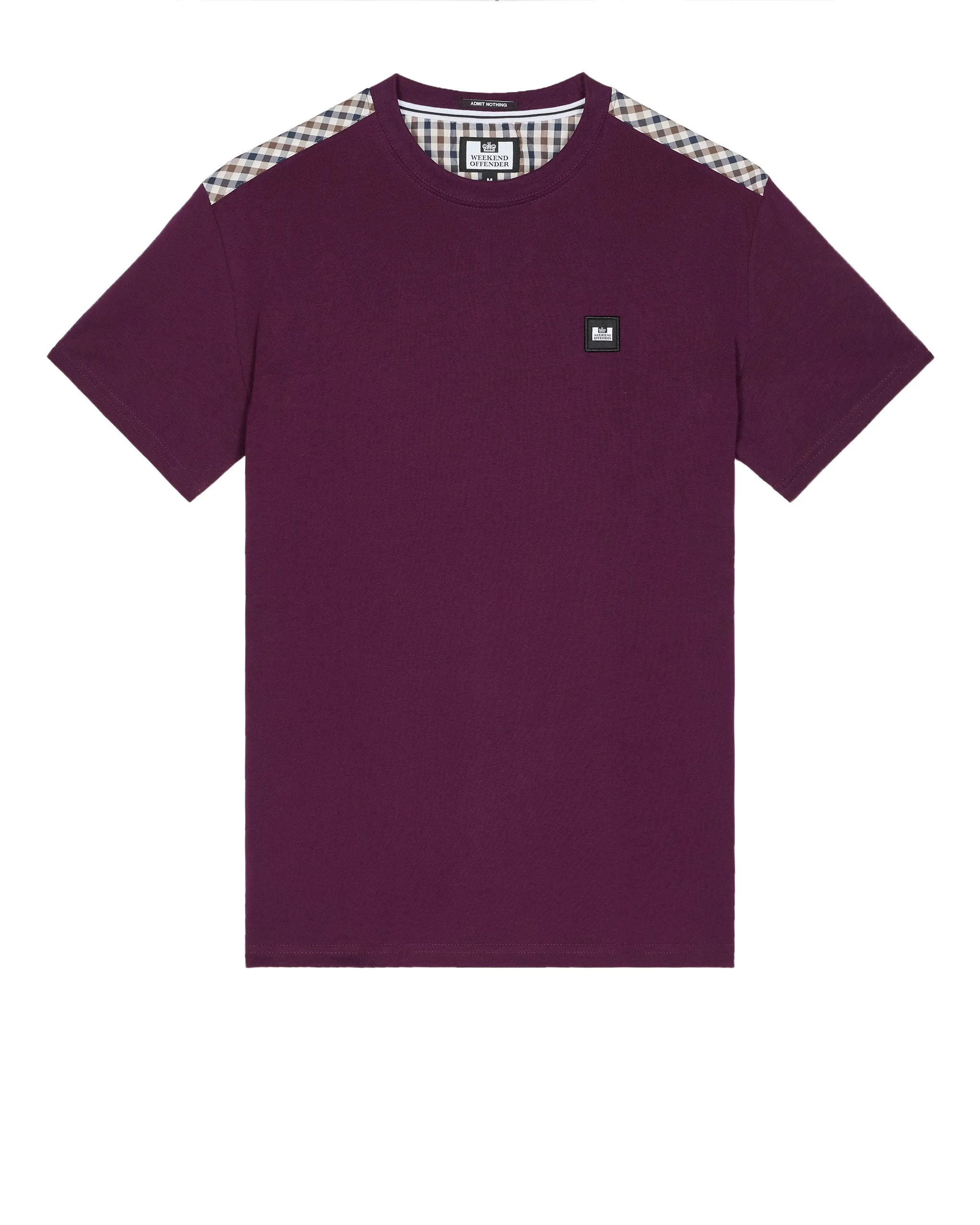 Plus Size - Diaz T-Shirt Acai Berry/Mid House Check
