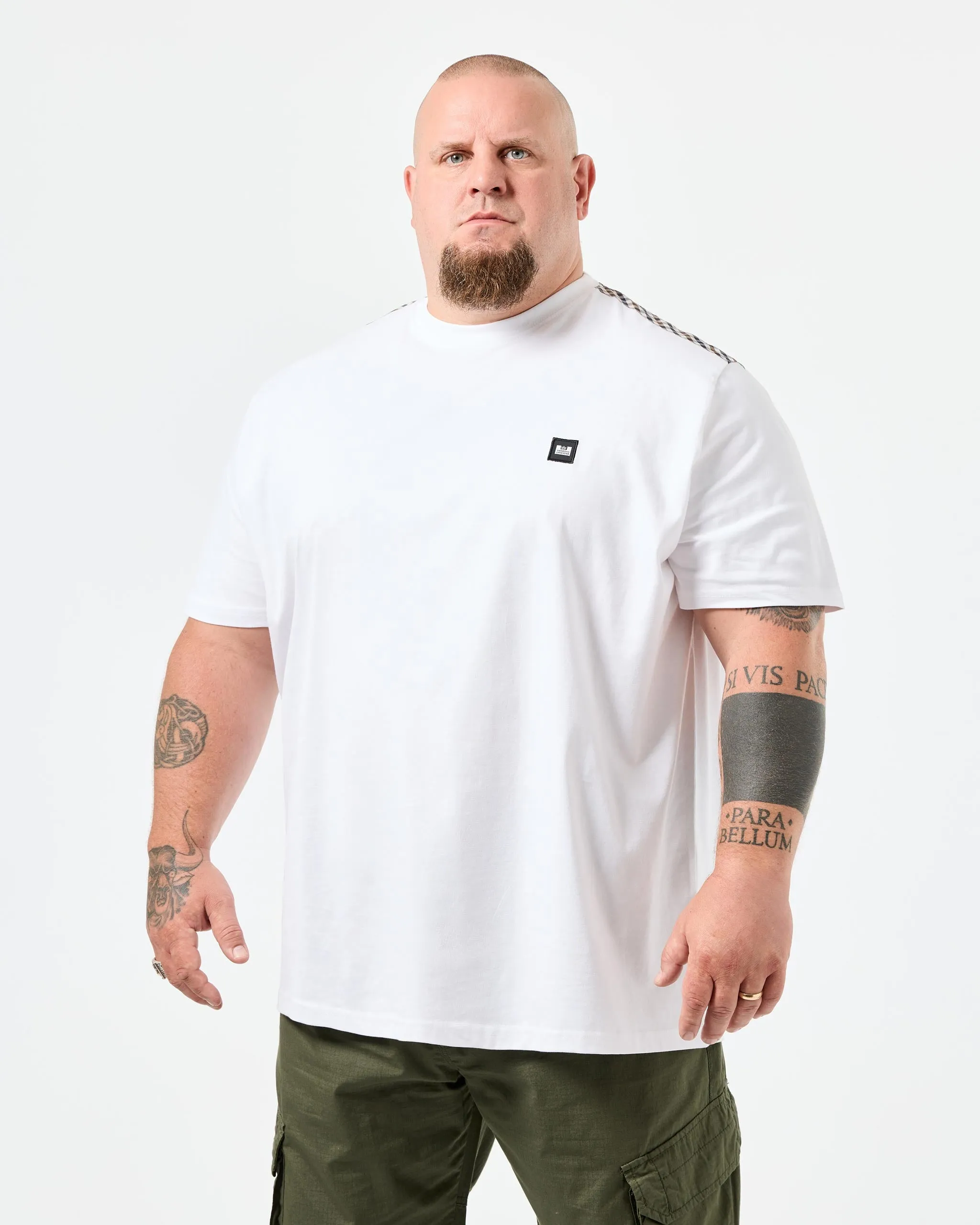 Plus Size - Diaz T-Shirt White/Mid House Check