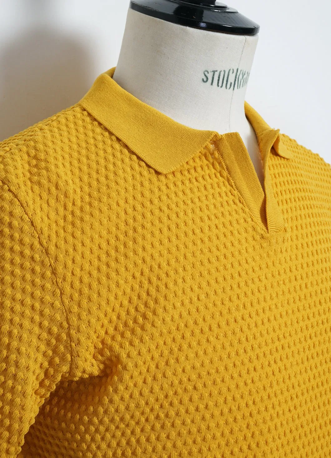 POLO | Short Sleeve Spot Knit Shirt | Ocra