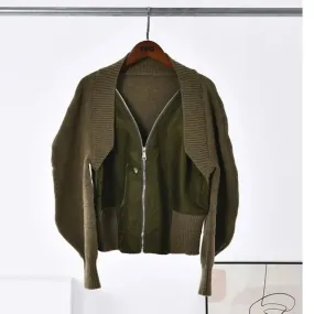 Pre Order:  Mock 2-Piece Knitted Jacket