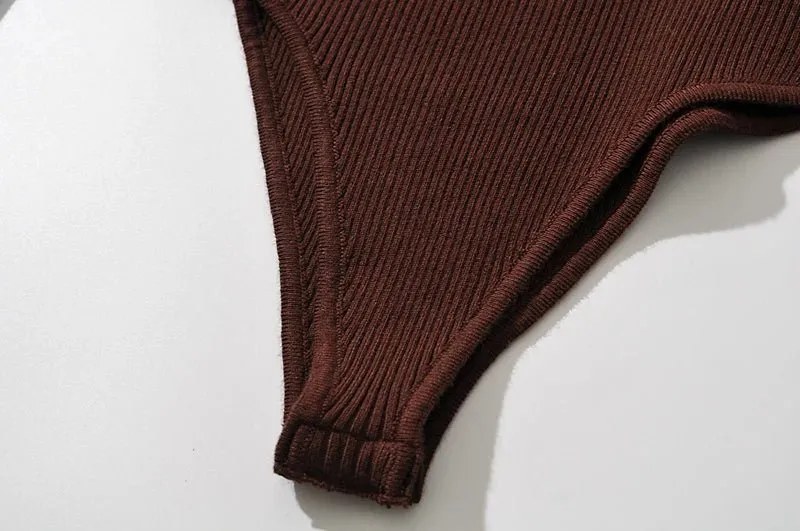 Pre Order:  Off-the-Shoulder Knitted Bodysuit