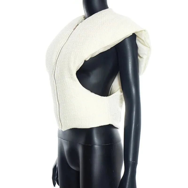 Pre Order:  Wide Shoulder Cotton-Padded Vest