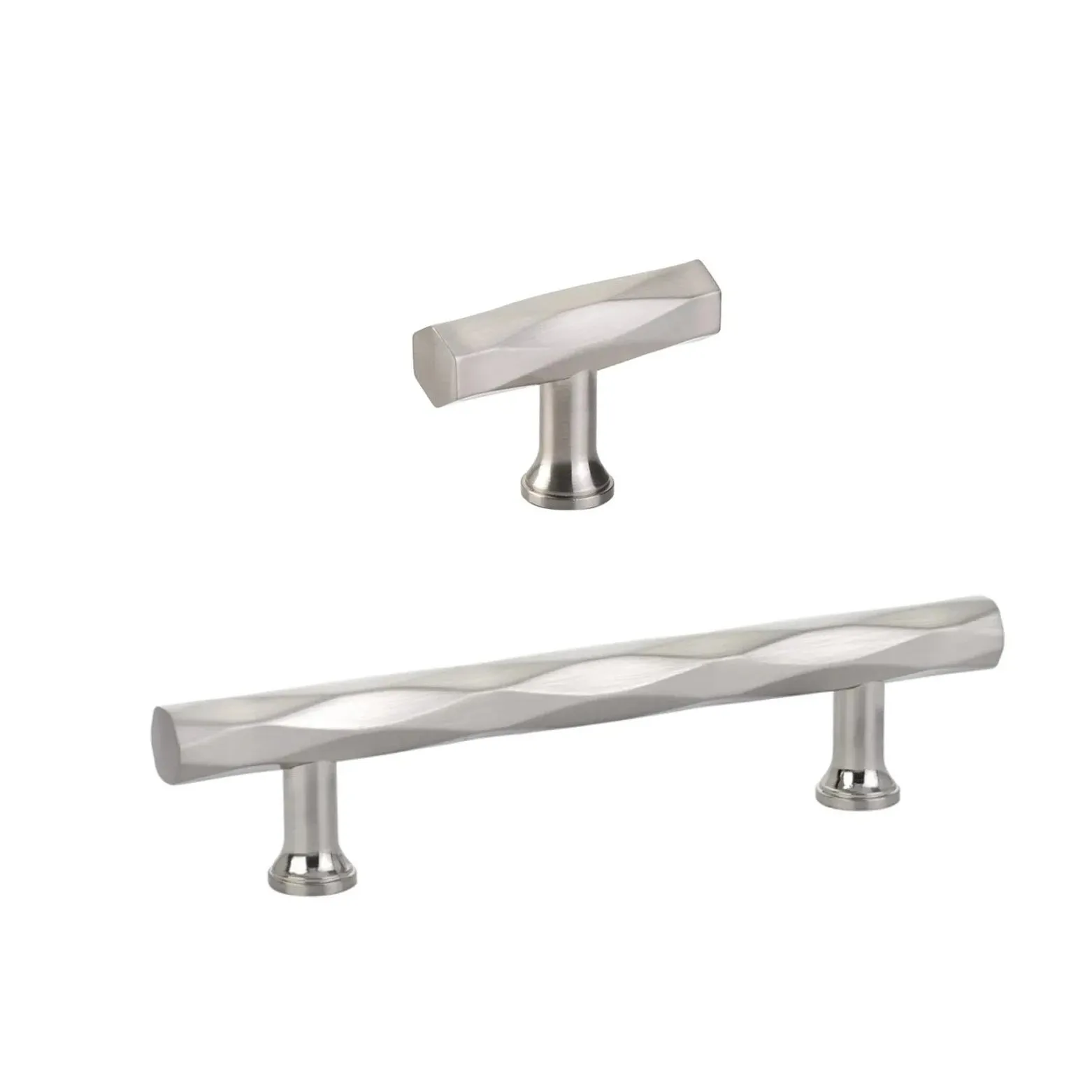 "American Designer" T-Bar Drawer Pulls in Satin Nickel