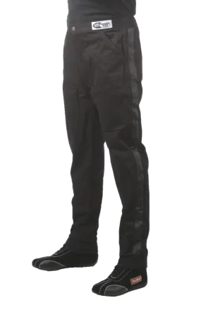 RaceQuip Single Layer Fire Suit Pants - Black - Large - 112005