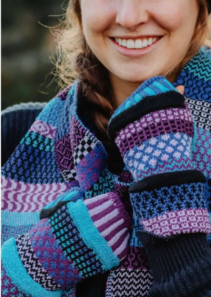 RASPBERRY Knitted Fingerless Gloves