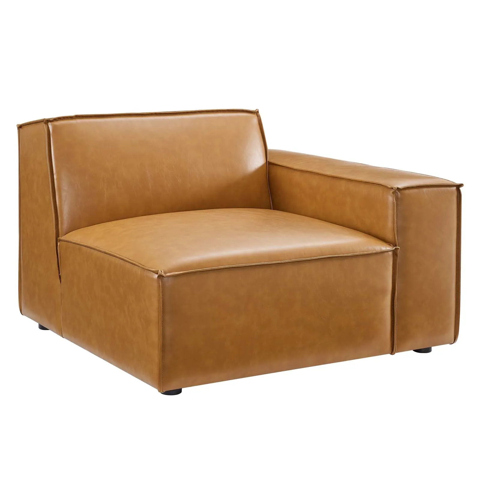 Restore 4-Piece Vegan Leather Sectional Sofa Tan EEI-4709-TAN