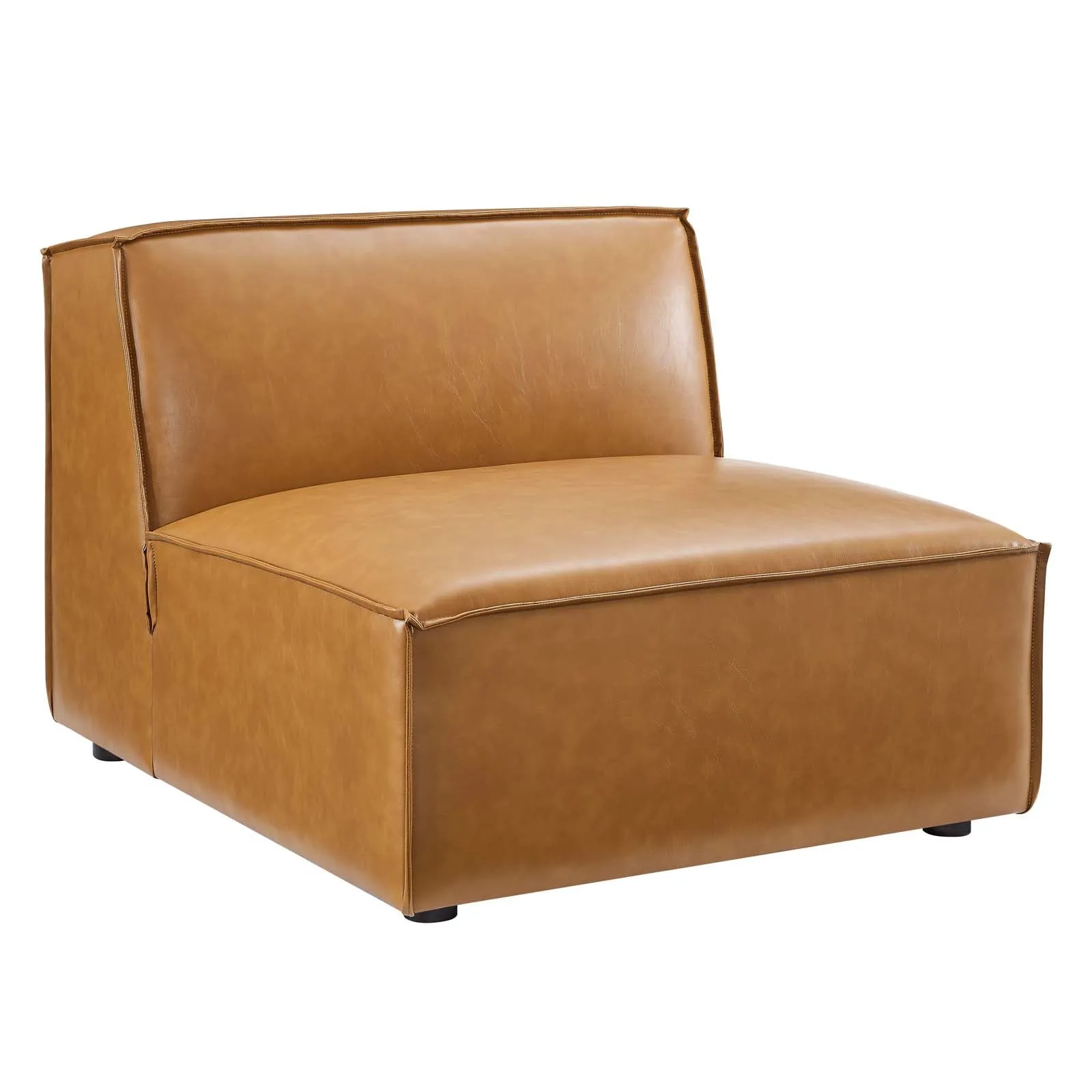 Restore 4-Piece Vegan Leather Sectional Sofa Tan EEI-4709-TAN