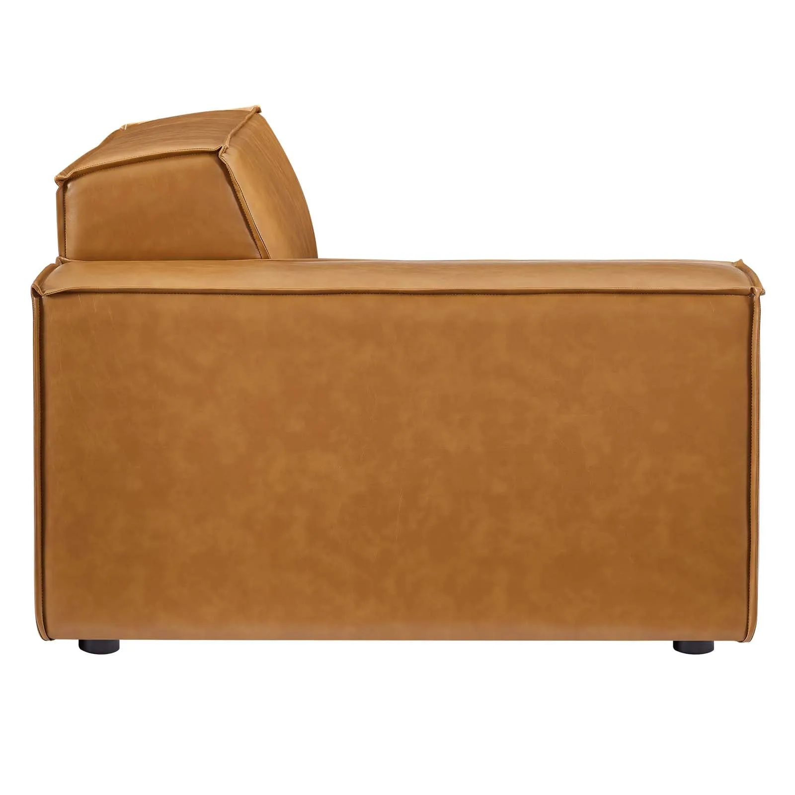 Restore 4-Piece Vegan Leather Sectional Sofa Tan EEI-4709-TAN