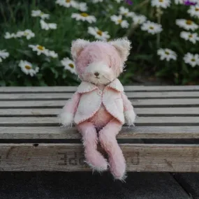 RETIRED - Hutch Studio Original - Mae I. Meow- Hand-Crafted Mohair & Vintage Wool Cat