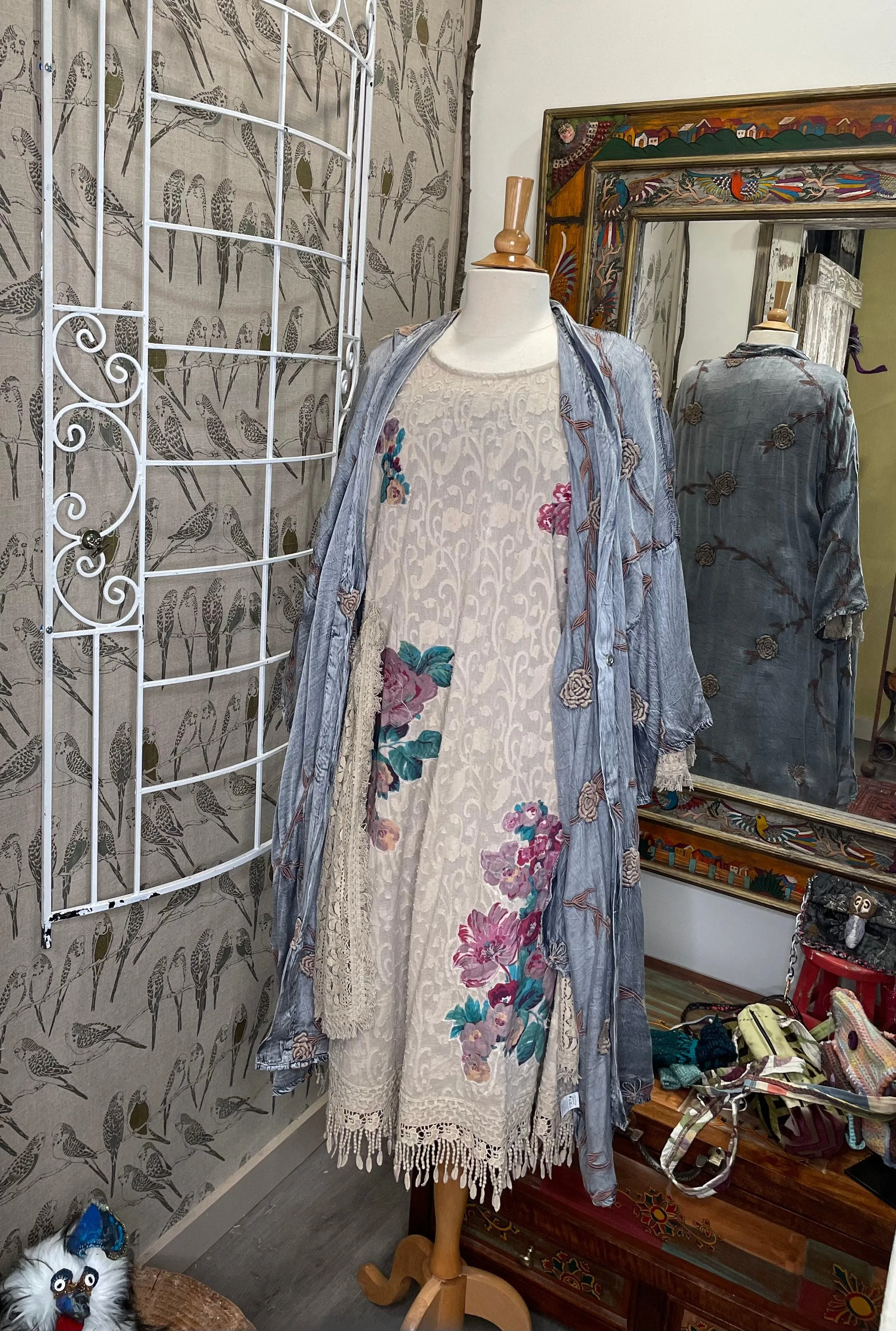 Rose Silk Duster Jacket by The Paperlace
