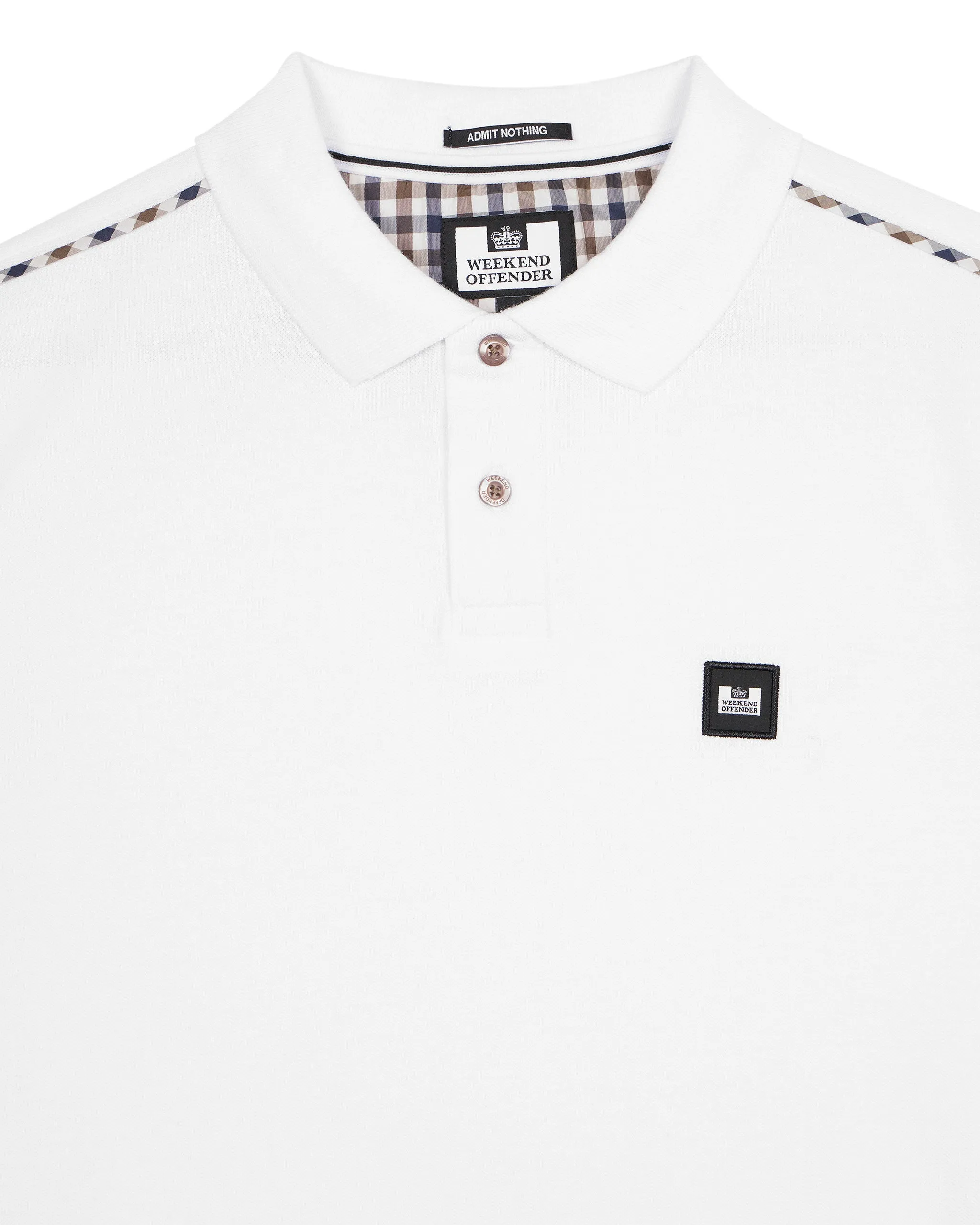 Sakai Polo Shirt White/Mid House Check