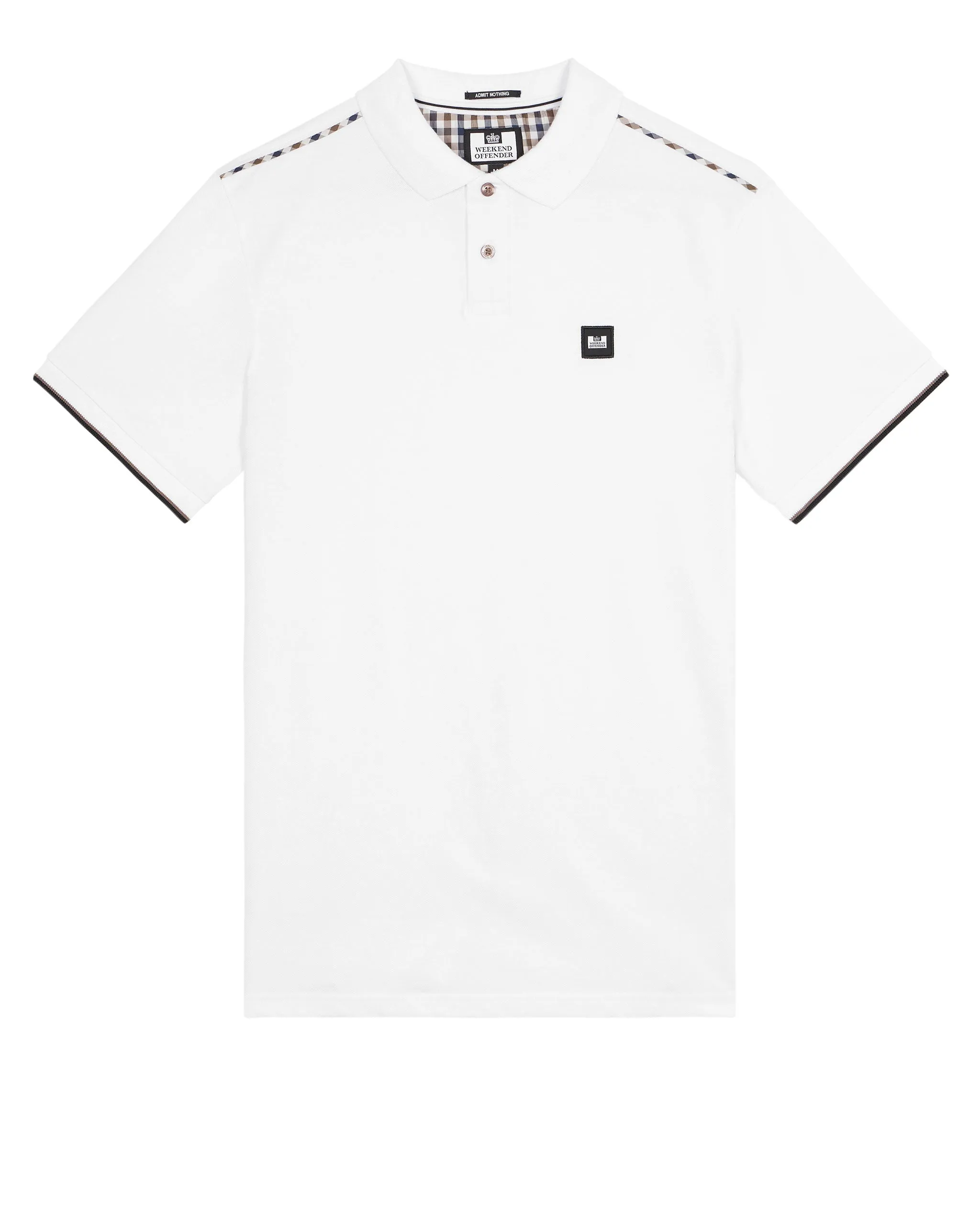 Sakai Polo Shirt White/Mid House Check