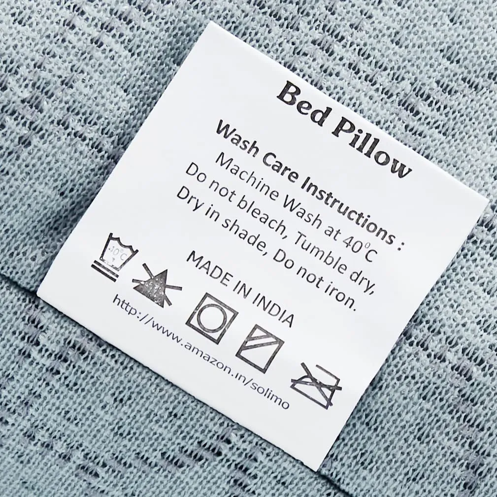 Solimo Microfibre & Polyester 4-Piece Premium Bed Pillow Set, Microfibre, Grey, 43 X 69 X 17 Cm