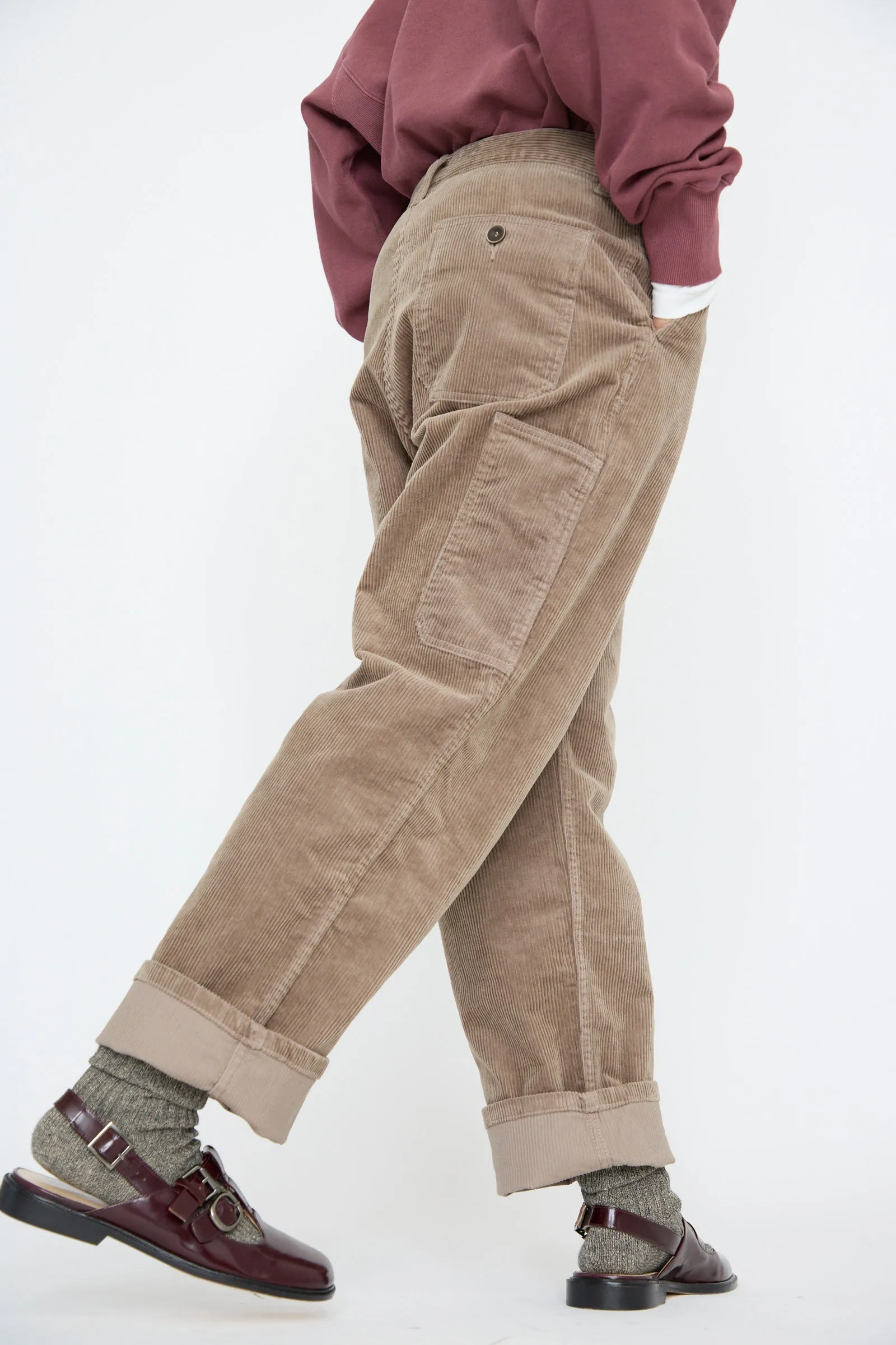 Stretch Call Corduroy Pants in Mocha