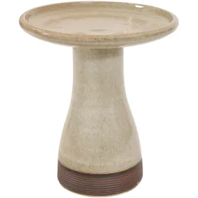 Sunnydaze Glazed Ceramic Duo-Tone Outdoor Bird Bath