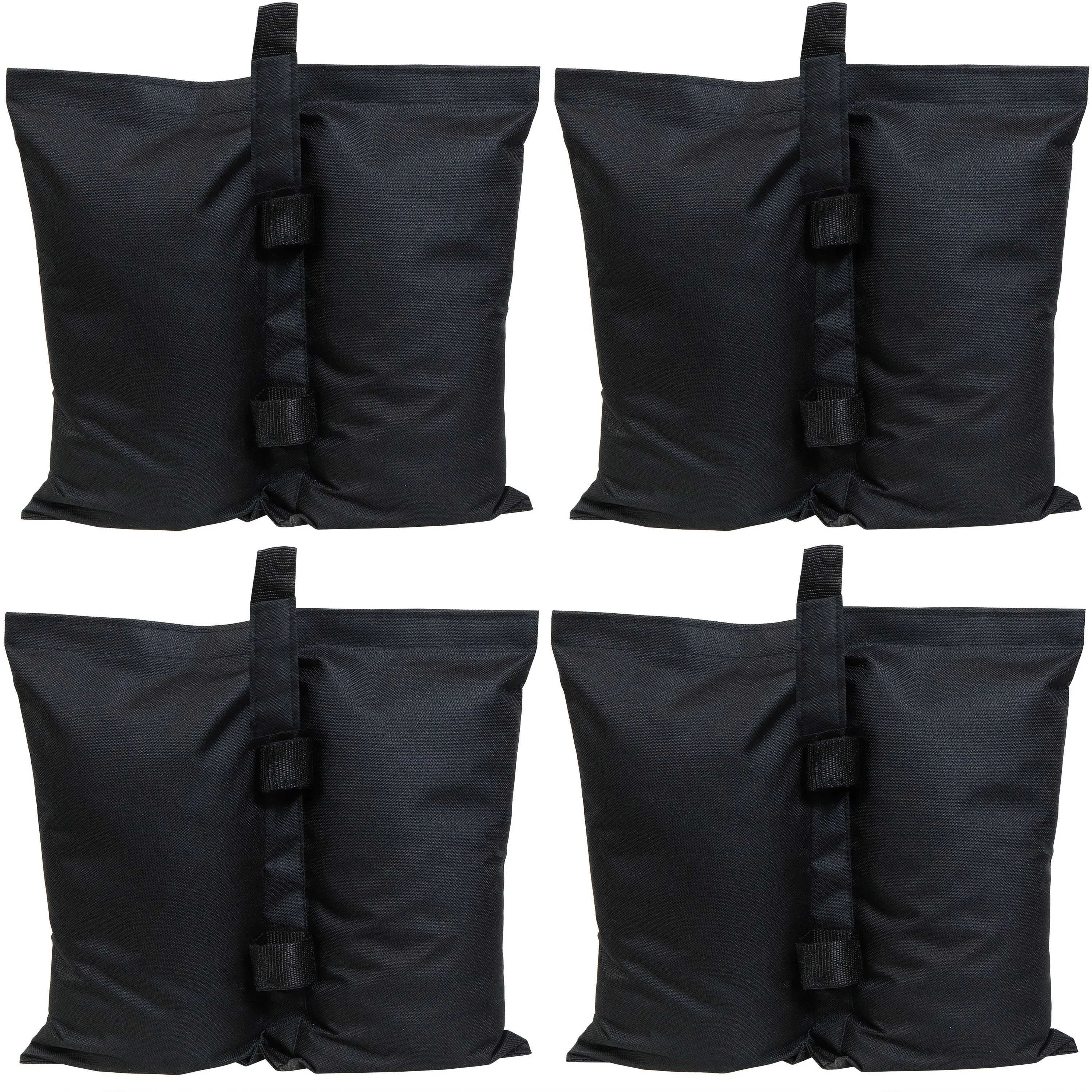 Sunnydaze Polyester Sandbag Canopy Weights - Set of 4 - Black