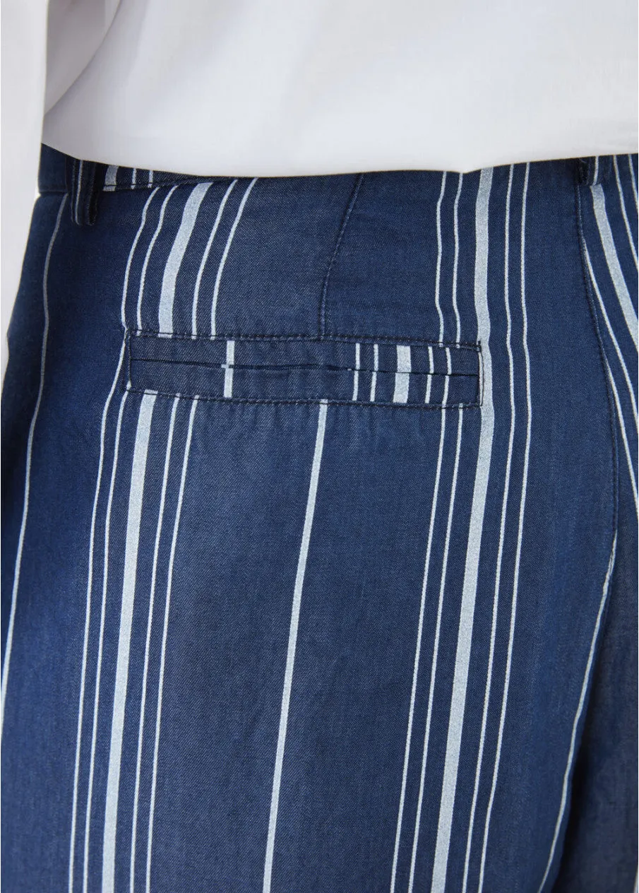 Swan Wide Leg Flowing Striped Pants