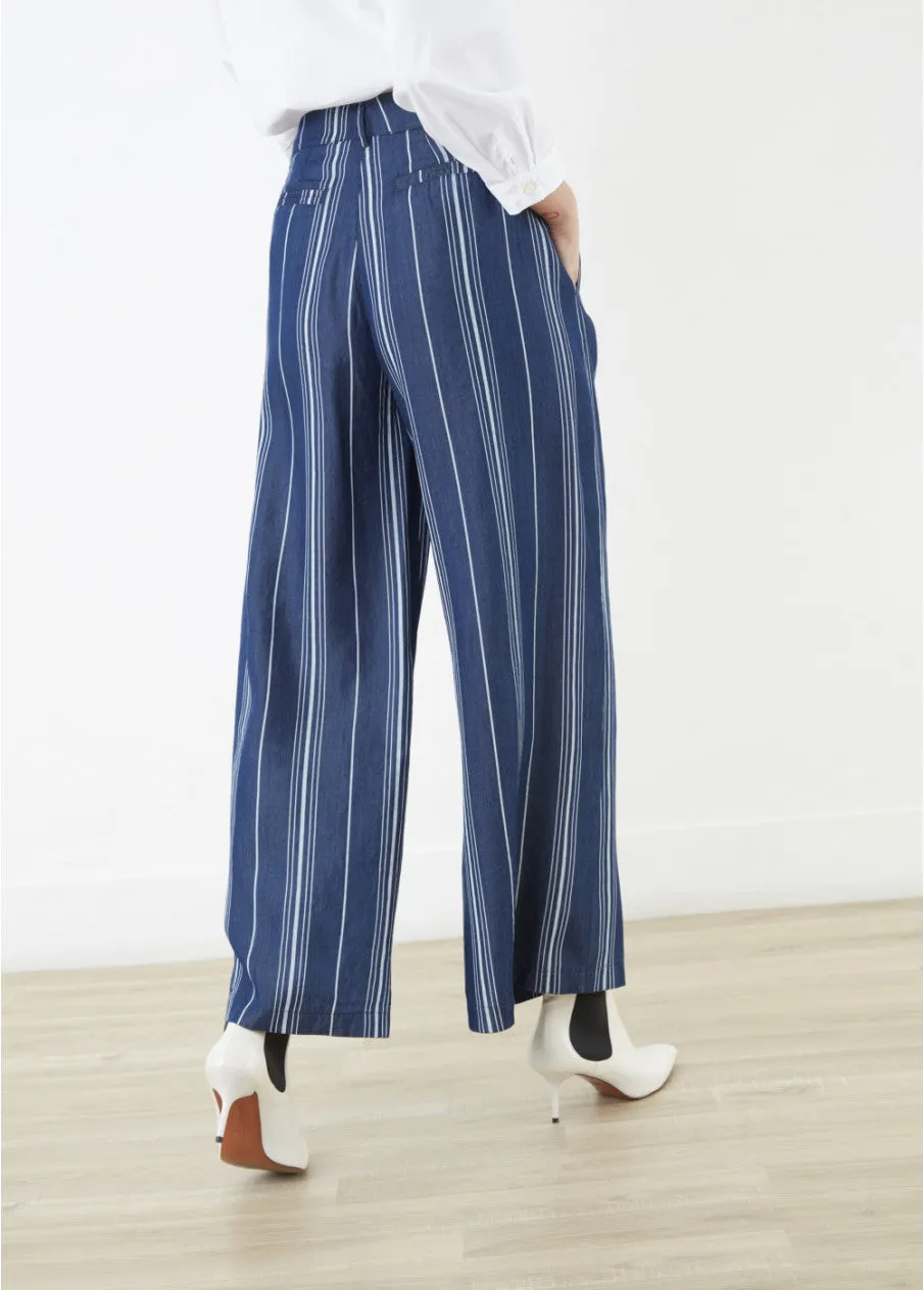 Swan Wide Leg Flowing Striped Pants