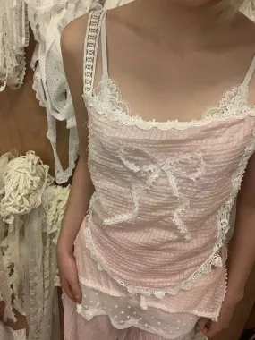 [Tailor Made] Sakura Aroma Handmade Crop Top Vest Linen Tank