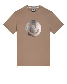 Tambay Smiley T-Shirt Mocha Brown/Mid House Check