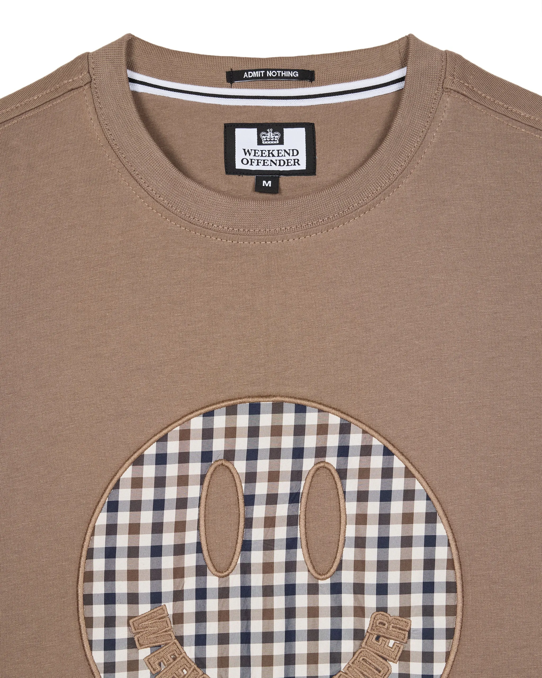 Tambay Smiley T-Shirt Mocha Brown/Mid House Check