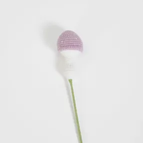 Toadie Hand Knitted Crochet Mushroom Purple