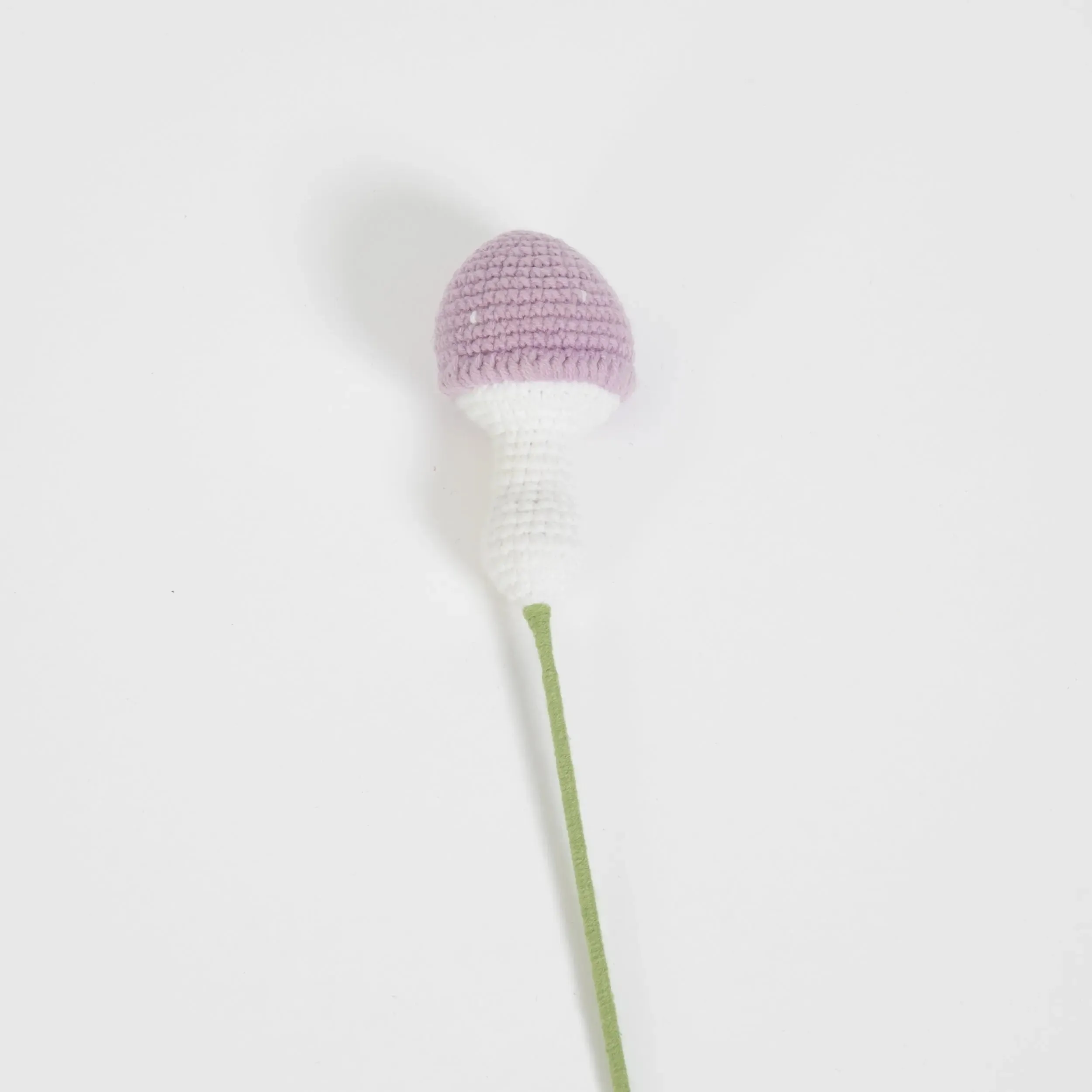 Toadie Hand Knitted Crochet Mushroom Purple