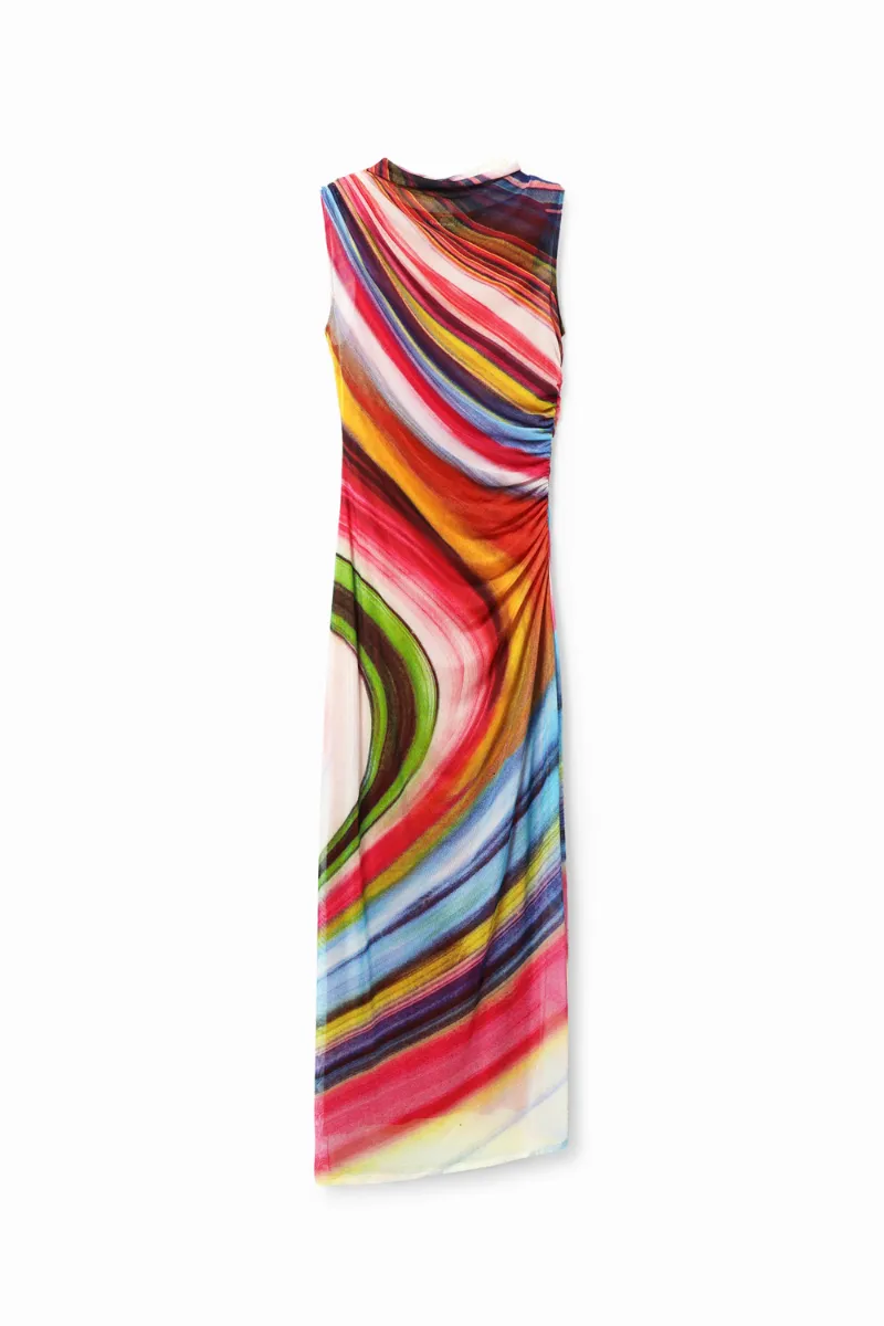 Tulle Wave Midi Dress By Desigual