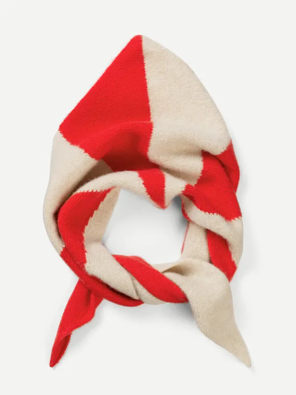 TWO COLOUR RAY TRIANGLE NECKERCHIEF BLACK & COSSACK