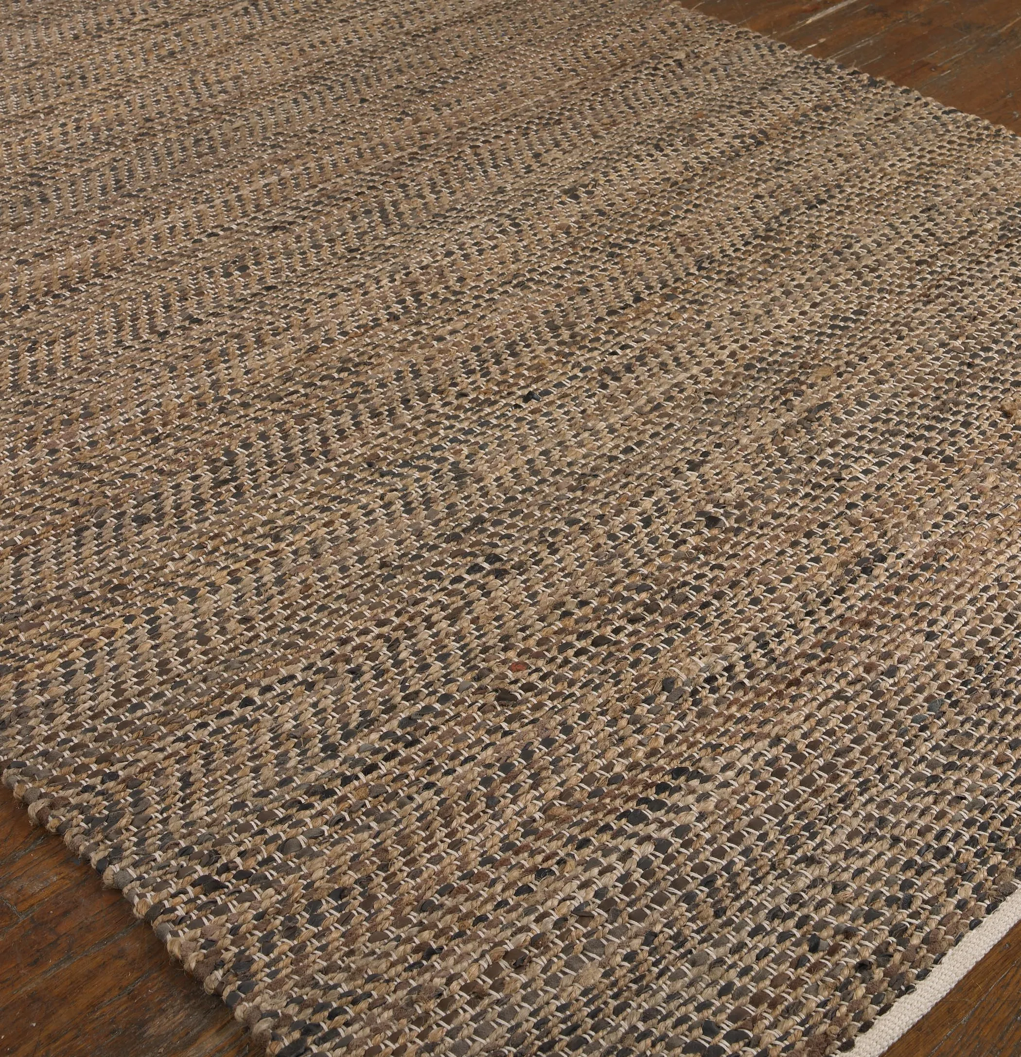 Uttermost Tobais 8 X 10 Rescued Leather & Hemp Rug
