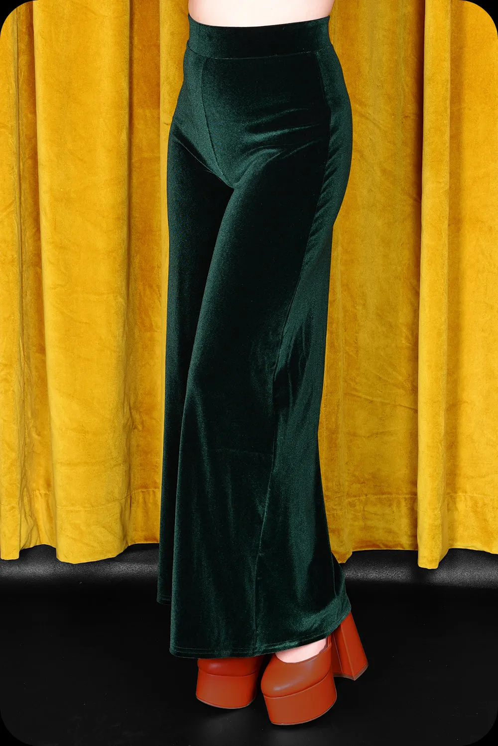 Velvet Wide Leg Trousers