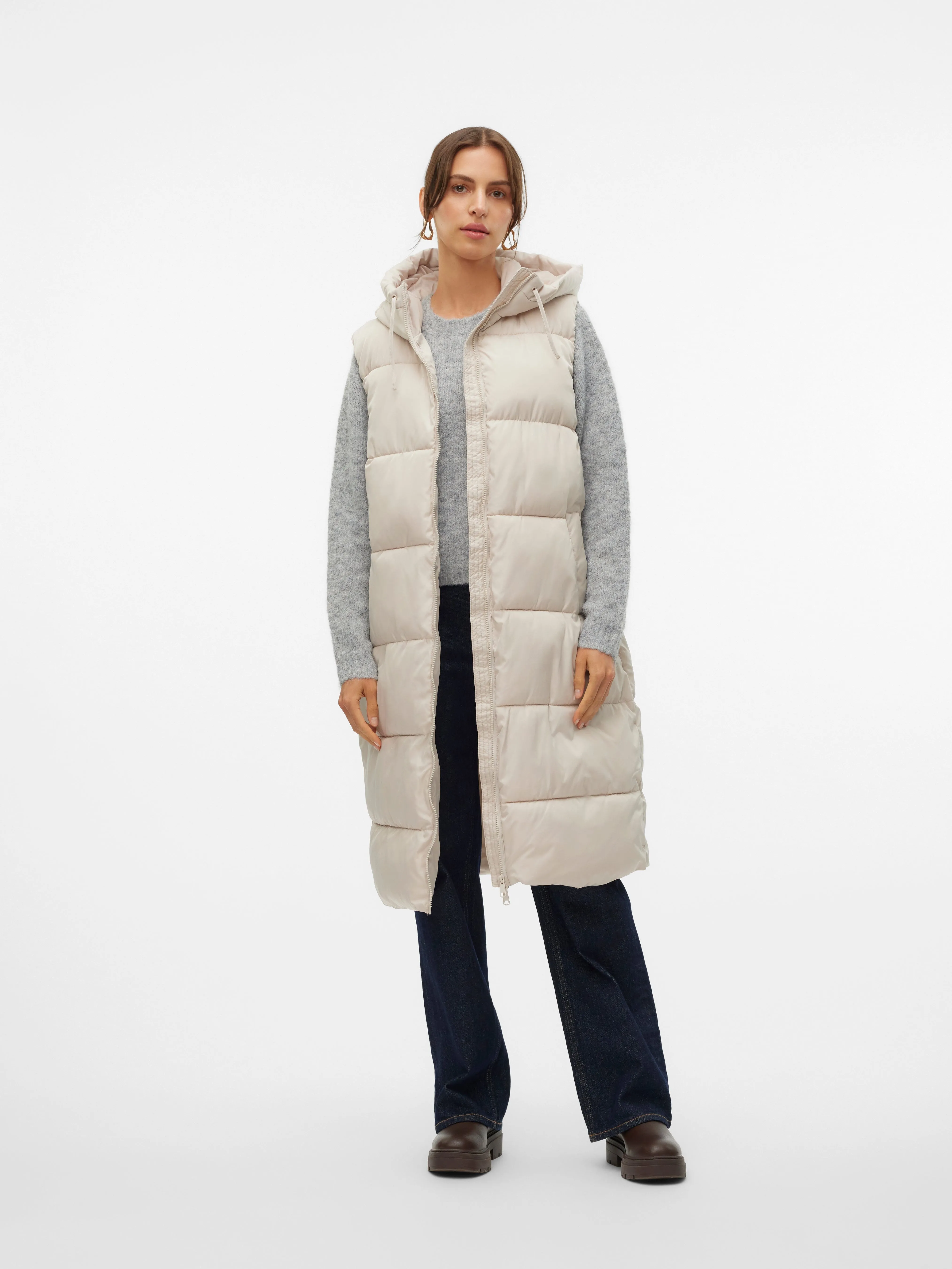 Vero Moda - Vmligaane Waistcoat - 4361721 Pumice Stone