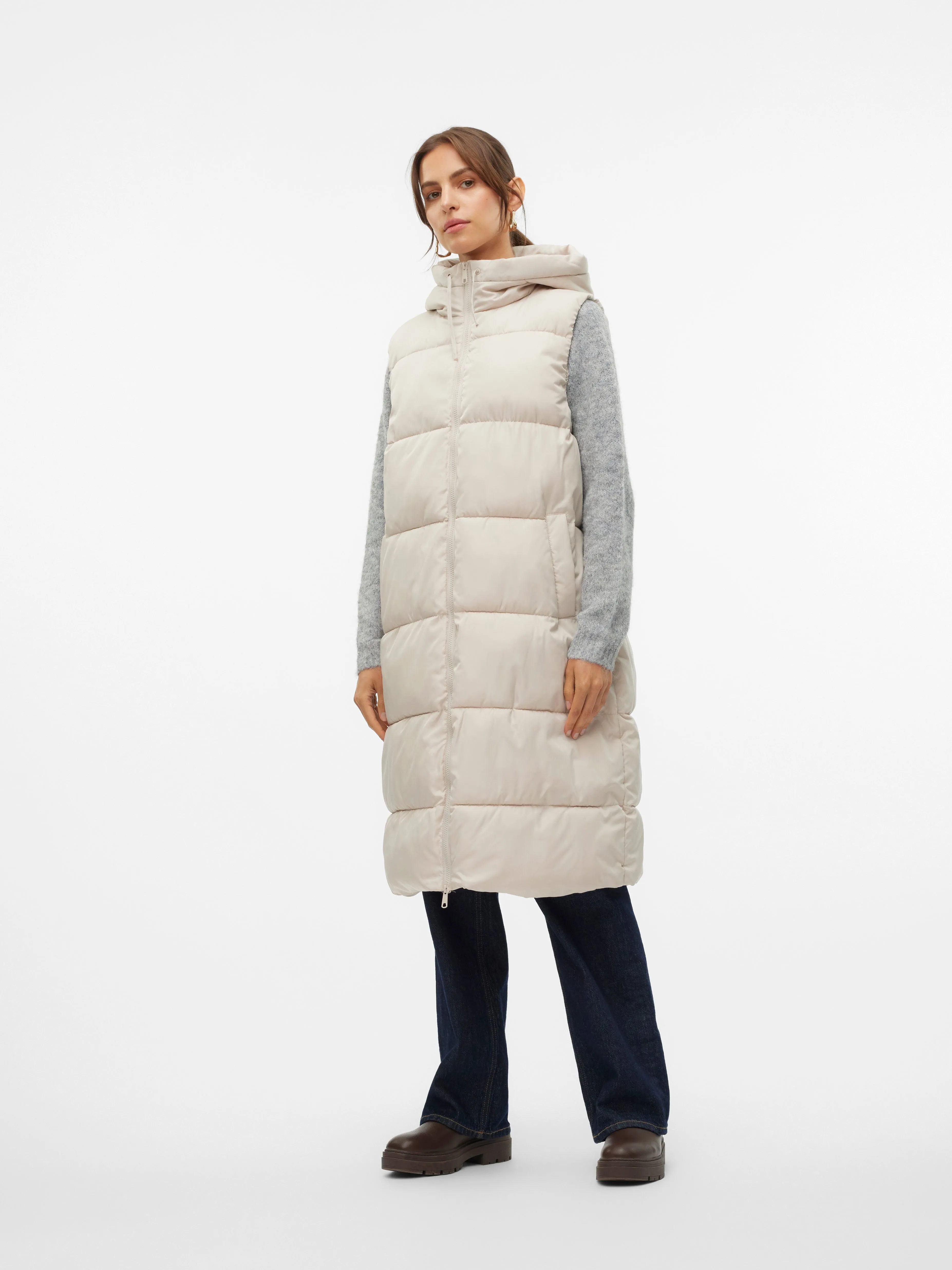 Vero Moda - Vmligaane Waistcoat - 4361721 Pumice Stone