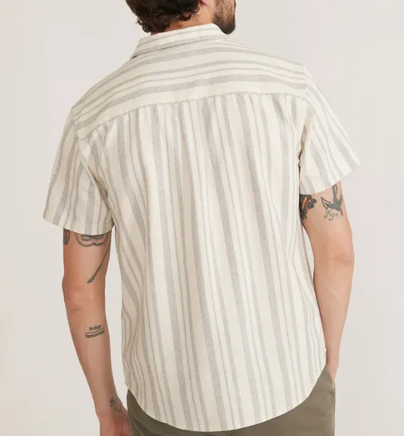 Vertical Stripe Shirt - White/Blue Stripe