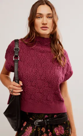 Vickie Mock Neck Plum