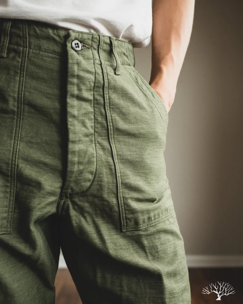 Vintage Fit Fatigue Pants - Dark Olive