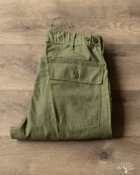 Vintage Fit Fatigue Pants - Dark Olive