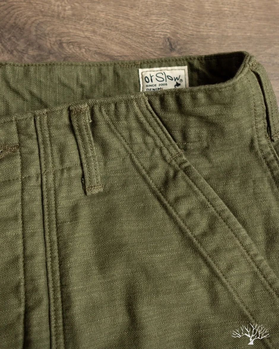 Vintage Fit Fatigue Pants - Dark Olive