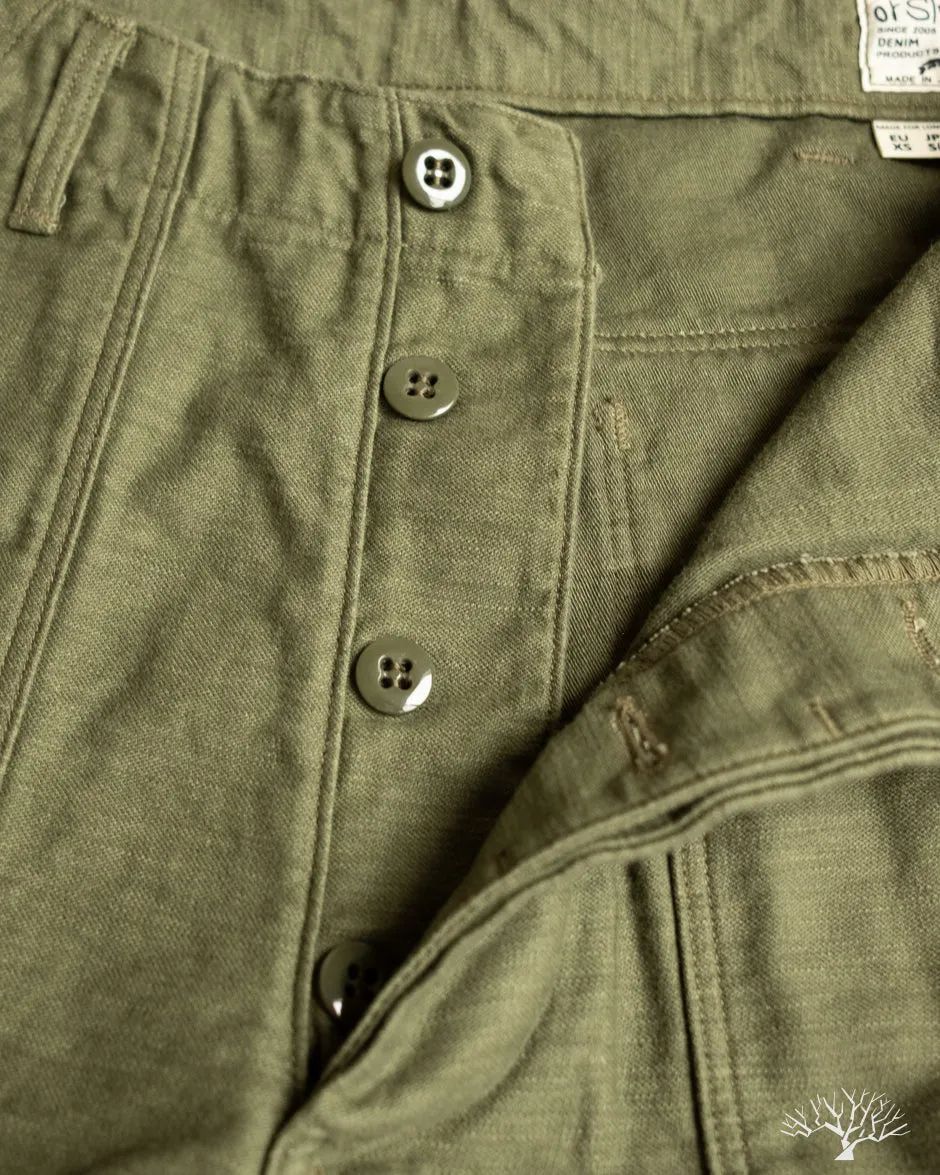 Vintage Fit Fatigue Pants - Dark Olive